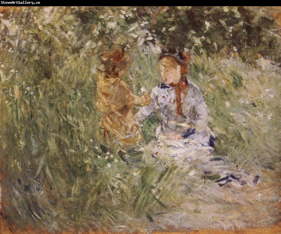 Berthe Morisot Mother and her son in the garden